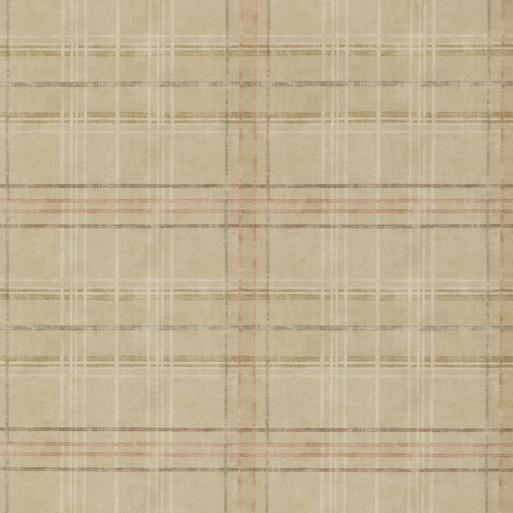 Shetland Plaid Sand by Mulberry Wallcovering MODERN COUNTRY PAPER - 100% United Kingdom - Horizontal: 26.989 and Vertical: 12.608 26.989 - Fabric Carolina -