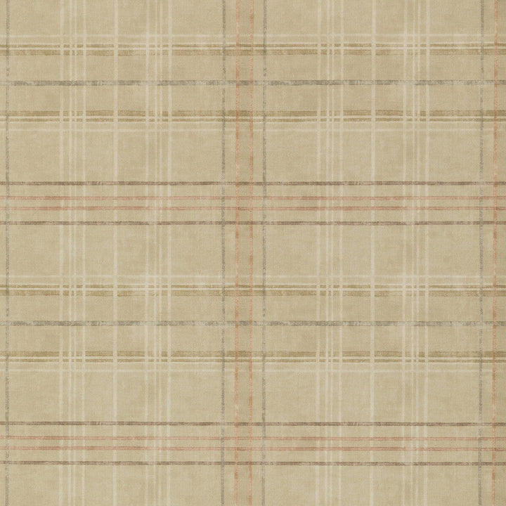 Shetland Plaid Sand by Mulberry Designer Wallcovering MODERN COUNTRY PAPER - 100% United Kingdom Horizontal: 26.989 and Vertical: 12.608 26.989 - Swanky Fabrics -