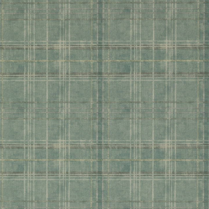 Shetland Plaid Teal by Mulberry Wallcovering MODERN COUNTRY PAPER - 100% United Kingdom Horizontal: 26.989 and Vertical: 12.608 26.989 - Fabric Carolina -