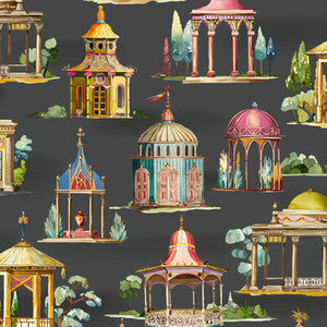 Follies Ebony by Mulberry Wallcovering