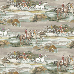 Morning Gallop Grey/Sand by Mulberry Wallcovering