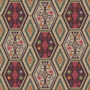 Buckland Red/Plum By Mulberry Wallpaper