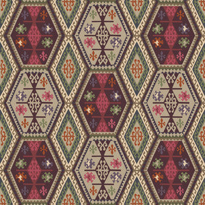 Buckland Red/Plum by Mulberry Wallcovering