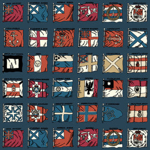 Naval Ensigns Indigo/Red by Mulberry Wallcovering