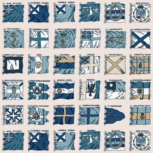 Naval Ensigns Blue by Mulberry Wallcovering