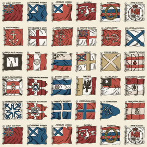 Naval Ensigns Red/Blue by Mulberry Wallcovering