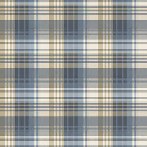 Mulberry Ancient Tartan Indigo by Mulberry Wallcovering