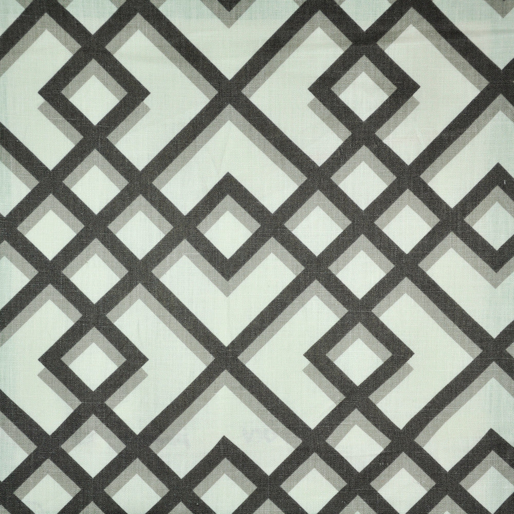 Framed # 07 Noir by Maxwell Fabric 100% LINEN CHINA </p><p>Repeat: Horizontal: H-9 and Vertical: V-9 54" - Fabric Carolina -