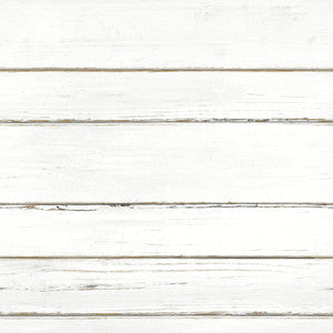 Shiplap Planks White Wallpaper by Inspired by Color
