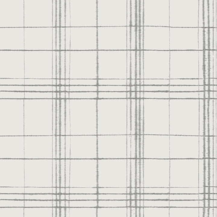 Farmhouse Plaid Beige & Grey Wallpaper by York Wallcoverings Simply Farmhouse Covers about 56.4 square feet 20.5-in by 33-ft long roll Unpasted 20.5 - Fabric Carolina -