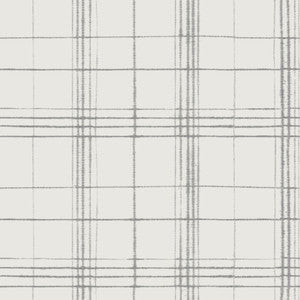 Farmhouse Plaid Beige & Grey Wallpaper by York Wallcoverings
