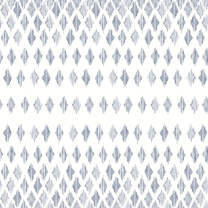Diamond Ombre Navy & White Wallpaper by York Wallcoverings Simply Farmhouse Covers about 56.4 square feet 20.5-in by 33-ft long roll Unpasted 20.5 - Fabric Carolina -