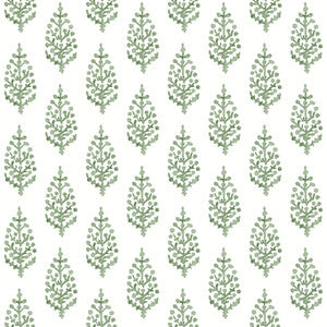 Paisley on Calico Green Wallpaper by York Wallcoverings