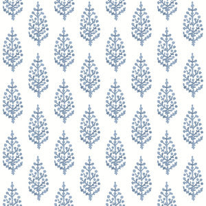 Paisley on Calico Blue Wallpaper by Inspired by Color