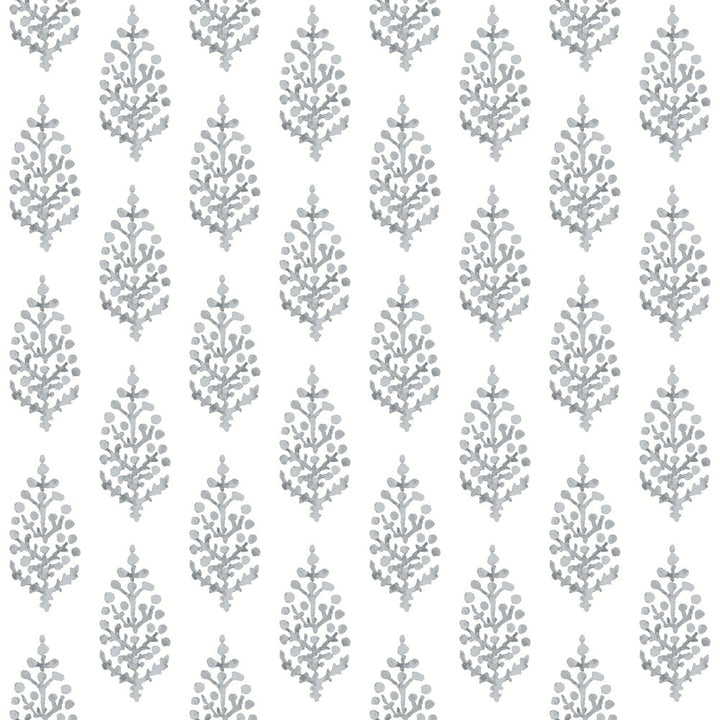 Paisley on Calico Grey Wallpaper by York Wallcoverings Simply Farmhouse Covers about 56.4 square feet 20.5-in by 33-ft long roll Unpasted 20.5 - Fabric Carolina -