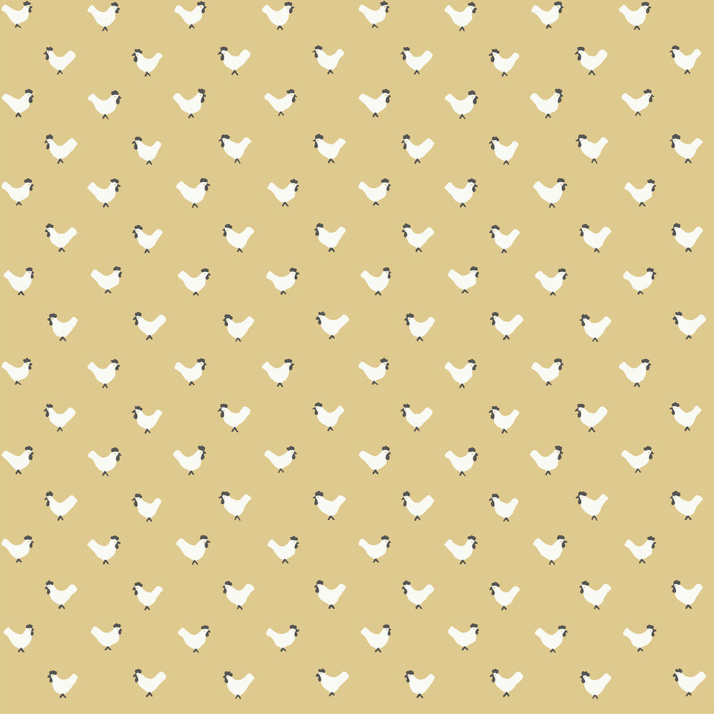 Roost Yellow Wallpaper by York Wallcoverings Simply Farmhouse Covers about 56.4 square feet 20.5-in by 33-ft long roll Unpasted 20.5 - Fabric Carolina -