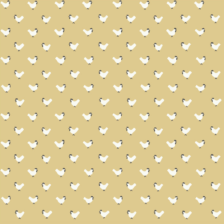 Roost Yellow Wallpaper by York Wallcoverings Simply Farmhouse Covers about 56.4 square feet 20.5-in by 33-ft long roll Unpasted 20.5 - Fabric Carolina -