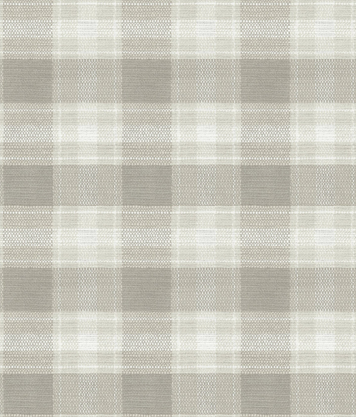 Woven Buffalo Check Linen Wallpaper by York Wallcoverings Simply Farmhouse Covers about 56.4 square feet 20.5-in by 33-ft long roll Unpasted 20.5 - Fabric Carolina -
