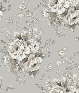 Heritage Rose Taupe Wallpaper by York Wallcoverings