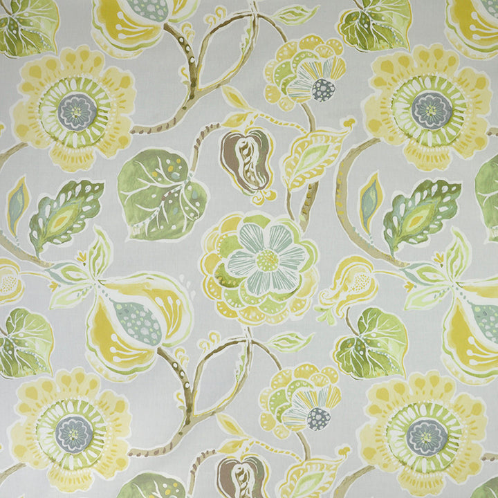 Flora # 811 Mimosa by Maxwell Fabric COLOR WAVES-CAYMAN 100% COTTON GREAT BRITAIN </p><p>Repeat: Horizontal: H-26.8 and Vertical: V-25.2 54" - Fabric Carolina -