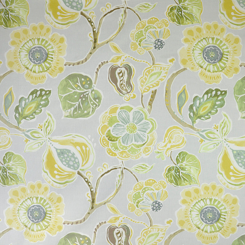 Flora # 811 Mimosa by Maxwell Fabric COLOR WAVES-CAYMAN 100% COTTON GREAT BRITAIN See sample </p><p>Repeat: Horizontal: 26.8" and Vertical: 25.2" 54" - Fabric Carolina -