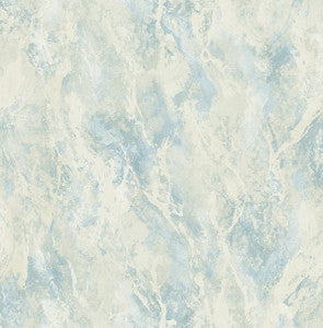 Paint Splatter Metallic Powder Blue and Cream by Seabrook Wallpaper