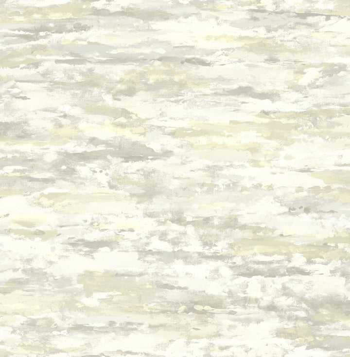 Brushstrokes Metallic Pearl and Silver by Seabrook Wallpaper French Impressionist United States 56.12 20.87" 20.5" - Fabric Carolina -