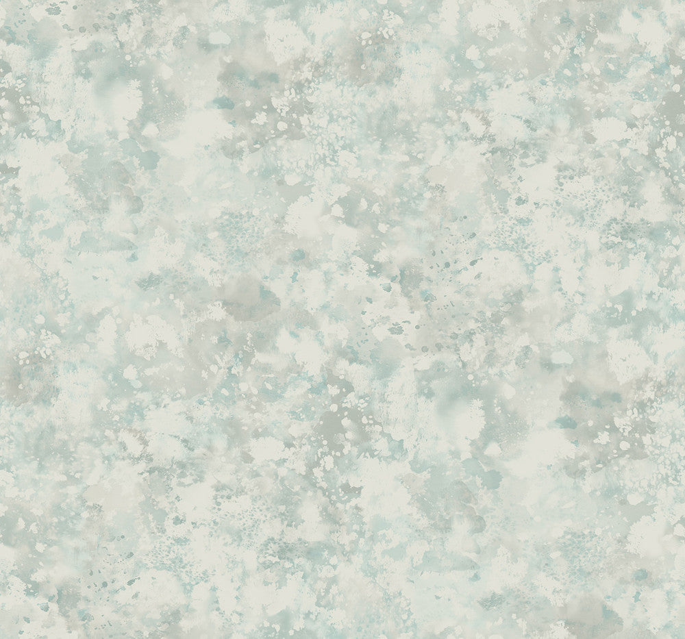 Waterdrop Floral Metallic Sky Blue by Seabrook Wallpaper French Impressionist United States 60.55 24" 27" - Fabric Carolina -