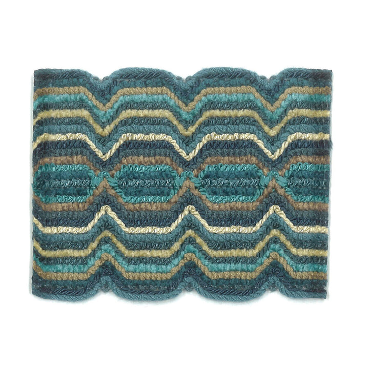 Dimaggio 5 Turquoise by Stout Trim Stout Trim Dimaggio 5 TurquoiseTrim New World Trim Volume Ii 69%Svi 30%Cot 1%Pol Germany </p><p>Repeat: H: 0, V: 0 0.38 in - Fabric Carolina -