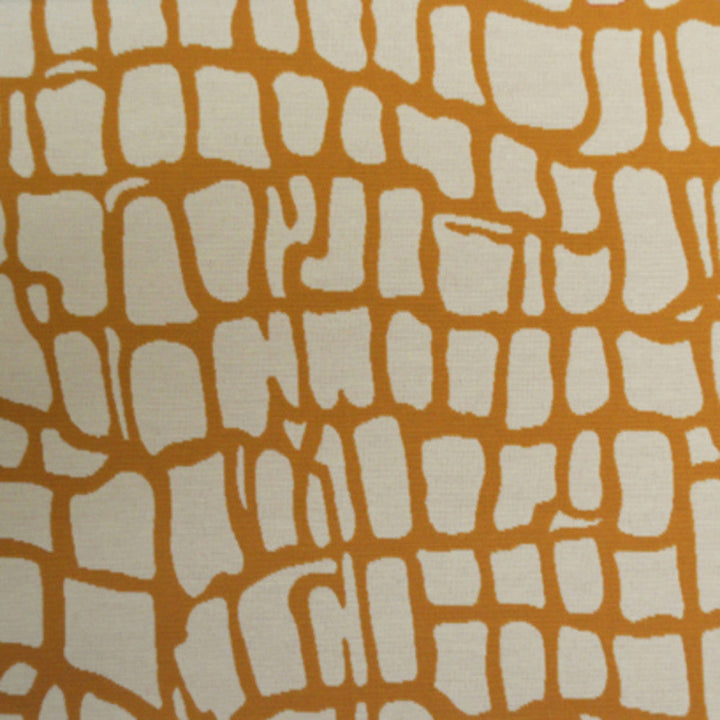 Fiji Col. Orange by Europatex Designer Fabric Pacific 75% Cotton / 25% Polyester V: 16.34" H: 14.96" 57.00 inches - Swanky Fabrics -