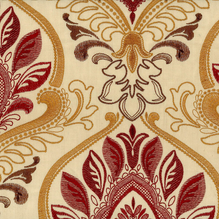 Finley 4 Brick by Stout Fabric EMBROIDERY IV 100%COT %BEMB INDIA </p><p>Repeat: 15.375 51.13 in - Fabric Carolina -