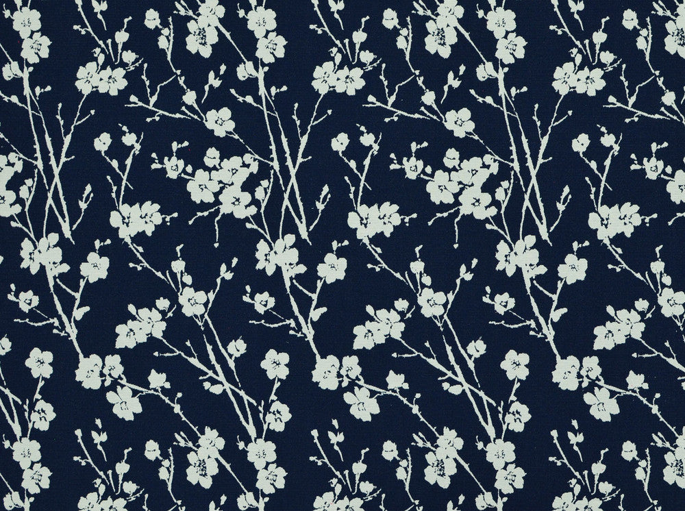 Fiore 593 Indigo by Covington Fabric 60% COTTON, 40% POLYESTER Turkey 100000 Horizontal: 14 and Vertical: 24.5 56 - Fabric Carolina -