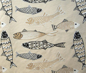 Fish Opulent by Norbar Fabric SOLEIL 100% SOLUTION DYED POLYESTER CHINA 11 1/2"V 18"H 54 - Fabric Carolina -
