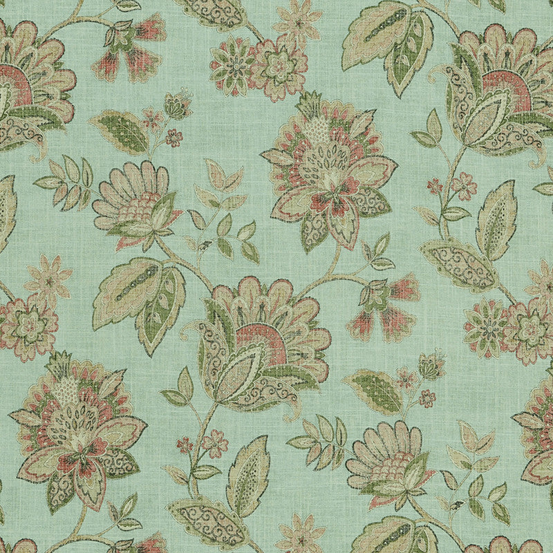 Fall Garden # 229 Seagrass by Maxwell Fabric COLOR THEORY-VOL.I SEAGLASS 55% LINEN 45% VISCOSE KOREA </p><p>Repeat: Horizontal: H-27 and Vertical: V-25.25 56" - Fabric Carolina -
