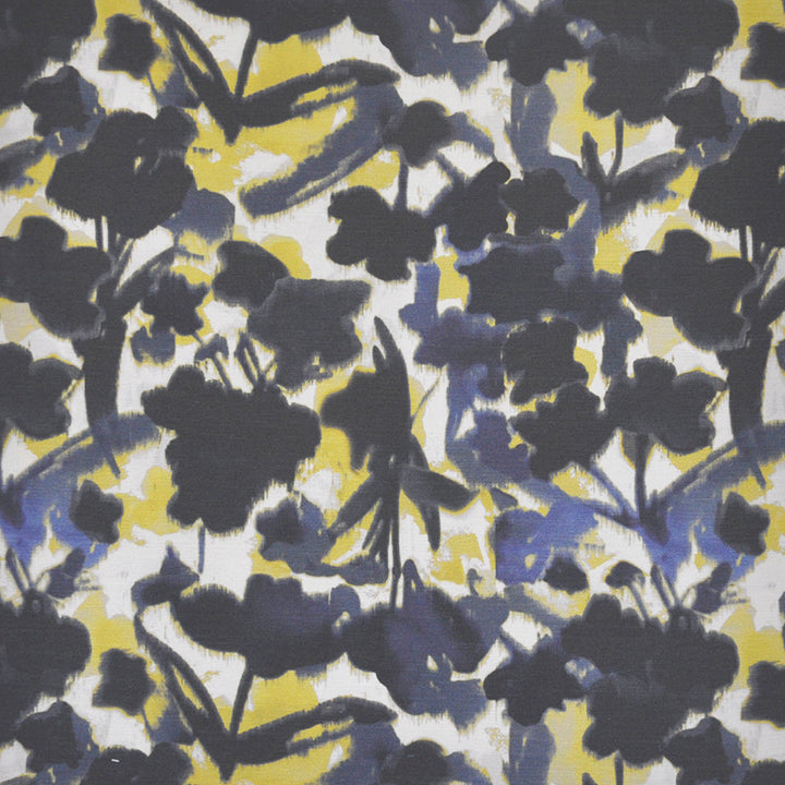 Floral Frenzy # 114 Ink by Maxwell Fabric COLOR THEORY-VOL.II TRUE BLUE 100% POLYESTER SPAIN </p><p>Repeat: Horizontal: and Vertical: V&H-13.75 55" - Fabric Carolina -