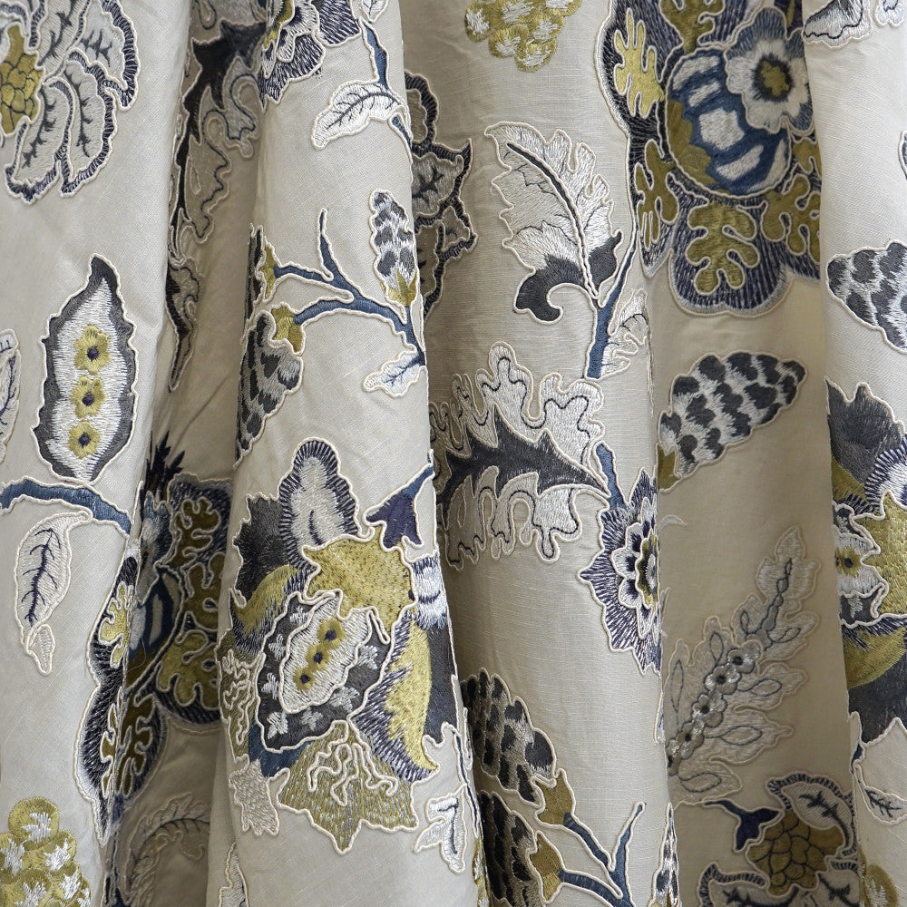 Flamboro 72Sj101 by JF Fabric JF Studio 47% Cotton, 38% Linen, 15% Silk India Horizontal: 25.375 and Vertical: 22.375 54 - Fabric Carolina -