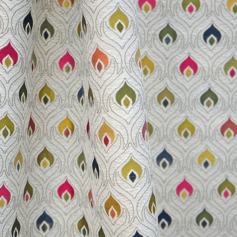 Flame 75Sj101 by JF Designer Fabric JF Studio 57% Viscose, 43% Polyester India Horizontal: 13.125 and Vertical: 8.75 57 - Swanky Fabrics -