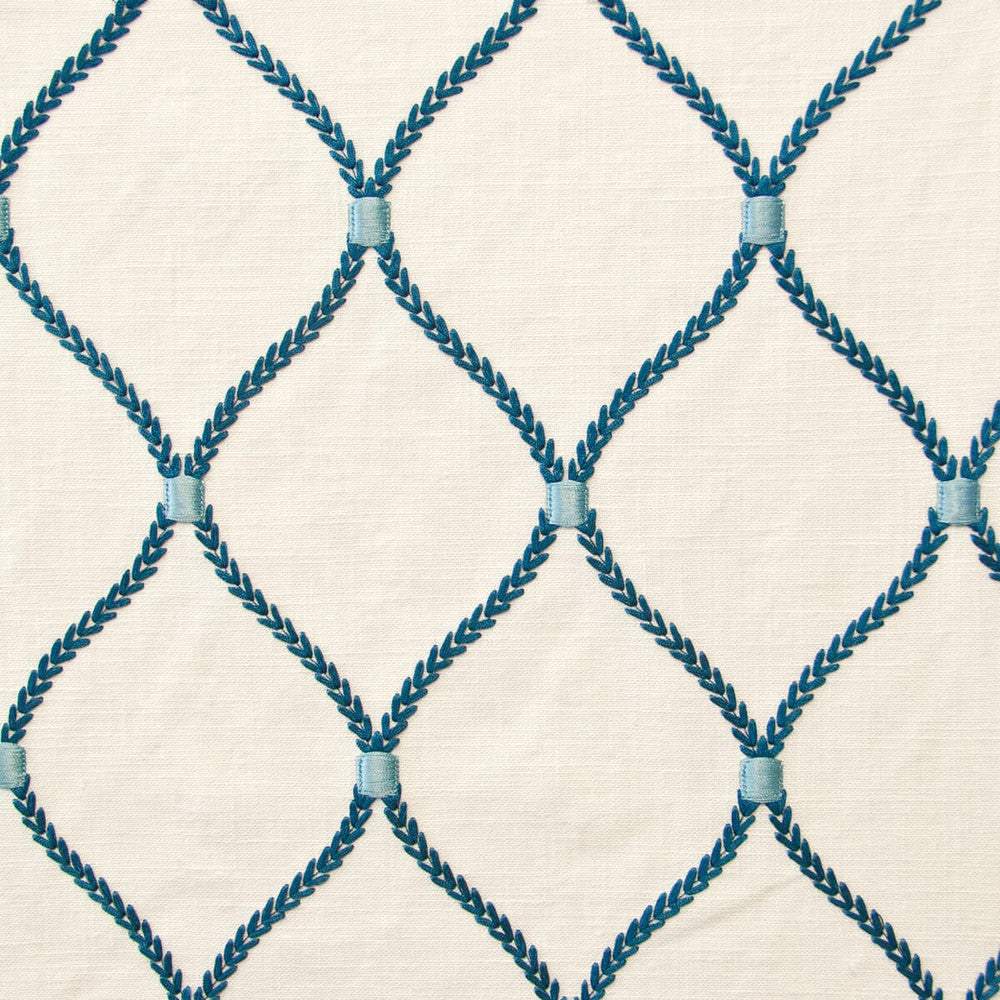 Flicks 1 Copen by Stout Fabric COLOR MY WINDOW AQUA/HARBOR 70%SVI 30%LIN %VEMB INDIA Horizontal: 4.250 and Vertical: 6.250 52 in - Fabric Carolina -