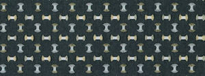 Fling Gunmetal 945 by Norbar Fabric PANDORA 50% POLYESTER 50% COTTON INDIA 6 1/4"V 5 1/4"H 52 - Fabric Carolina -