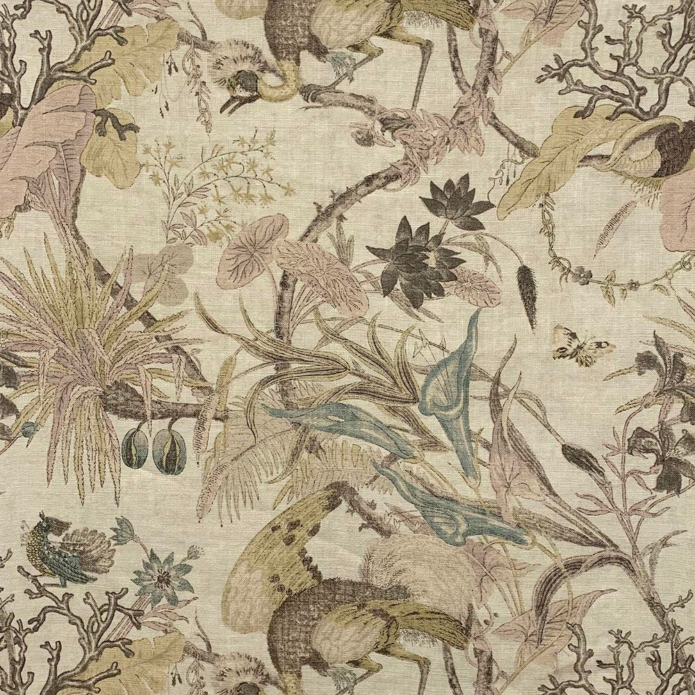 Floater Cameo by Magnolia Designer Fabric - 100% Linen Uk 25000 Horizontal: 27 and Vertical: 24 54" - Swanky Fabrics -