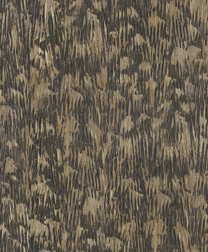 Gilded Plume Black Wallpaper by York Wallcoverings Formations Covers about 57.2 square feet 20.8-in by 33-ft long roll Unpasted 25.2 - Fabric Carolina -
