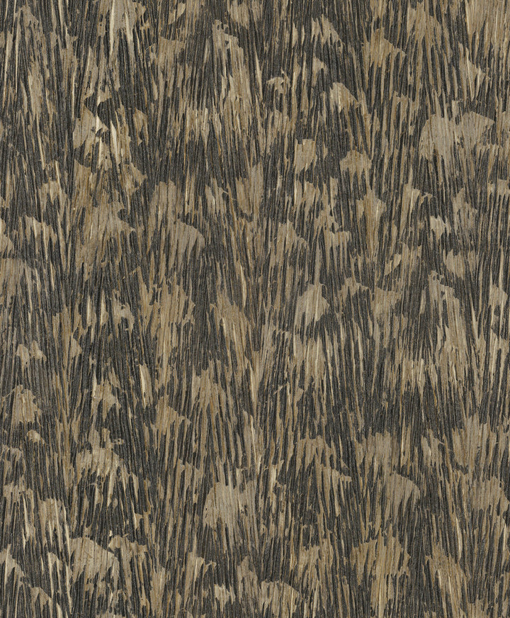 Gilded Plume Black Wallpaper by York Wallcoverings Formations Covers about 57.2 square feet 20.8-in by 33-ft long roll Unpasted 25.2 - Fabric Carolina -