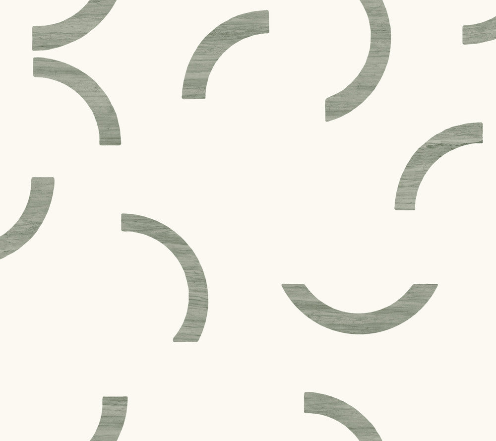 Lunula Green Wallpaper by York Wallcoverings Formations Covers about 60.8 square feet 27-in by 27-ft long roll Unpasted 24 - Fabric Carolina -