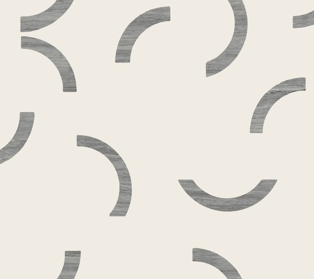 Lunula Black Wallpaper by York Wallcoverings Formations Covers about 60.8 square feet 27-in by 27-ft long roll Unpasted 24 - Fabric Carolina -