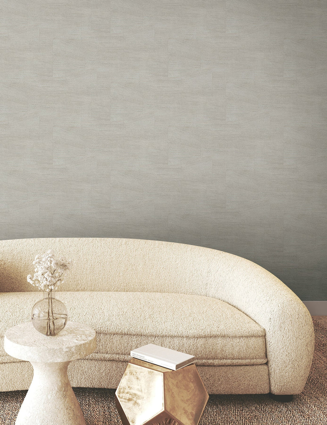 Higher Ground Geo Stone Grey Wallpaper by York Wallcoverings Designer