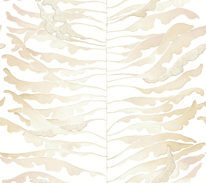 Leaf Column Taupe Wallpaper by York Wallcoverings Formations Covers about 60.8 square feet 27-in by 27-ft long roll Unpasted 24 - Fabric Carolina -
