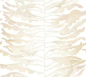 Leaf Column Taupe Wallpaper by York Wallcoverings