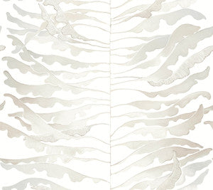 Leaf Column Neutral Wallpaper by York Wallcoverings