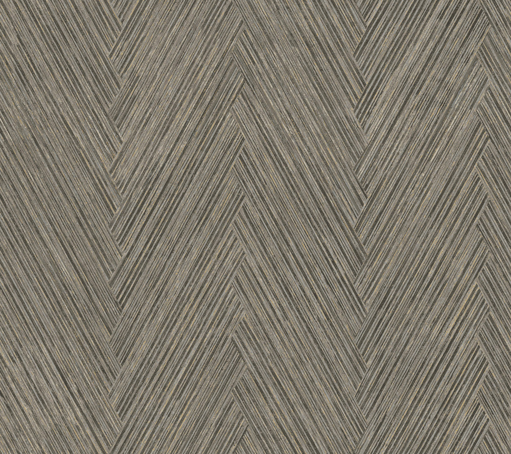 Thatched Chevron Charcoal Wallpaper by York Wallcoverings Formations Covers about 60.8 square feet 27-in by 27-ft long roll Unpasted 24 - Fabric Carolina -