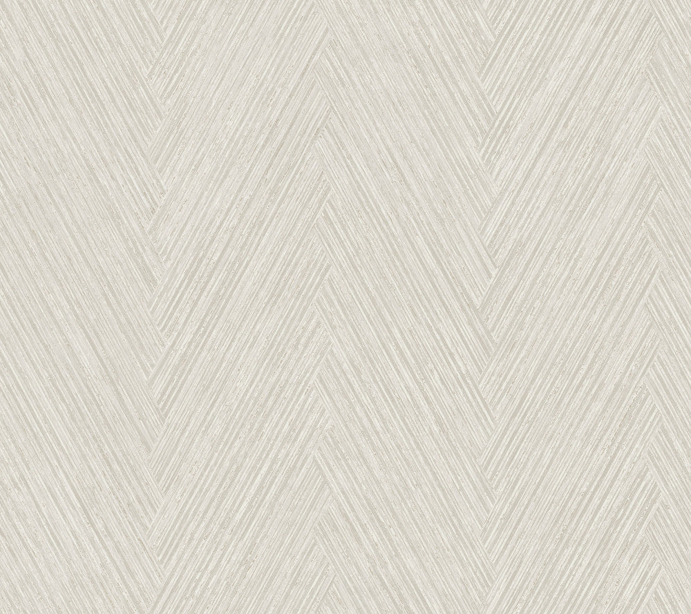 Thatched Chevron Light Neutral Wallpaper by York Wallcoverings Formations Covers about 60.8 square feet 27-in by 27-ft long roll Unpasted 24 - Fabric Carolina -